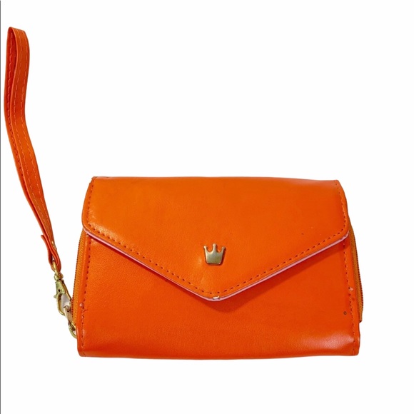 Handbags - Orange Smart Wristlet Wallet Phone